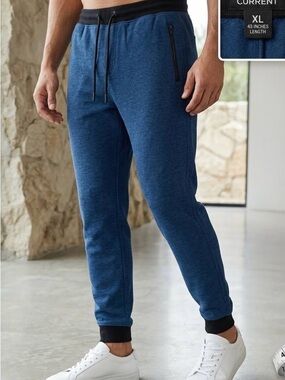Men’s Ocean Current Blue Drawstring Joggers/Sweatpants Size XL 43 Inches Length